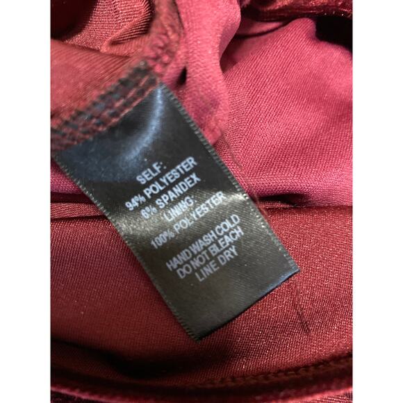 Lulus Red Velvet Velour Deep V Neck Zip Drape Pencil Mini Bodycon Dress Size XS - Picture 4 of 4